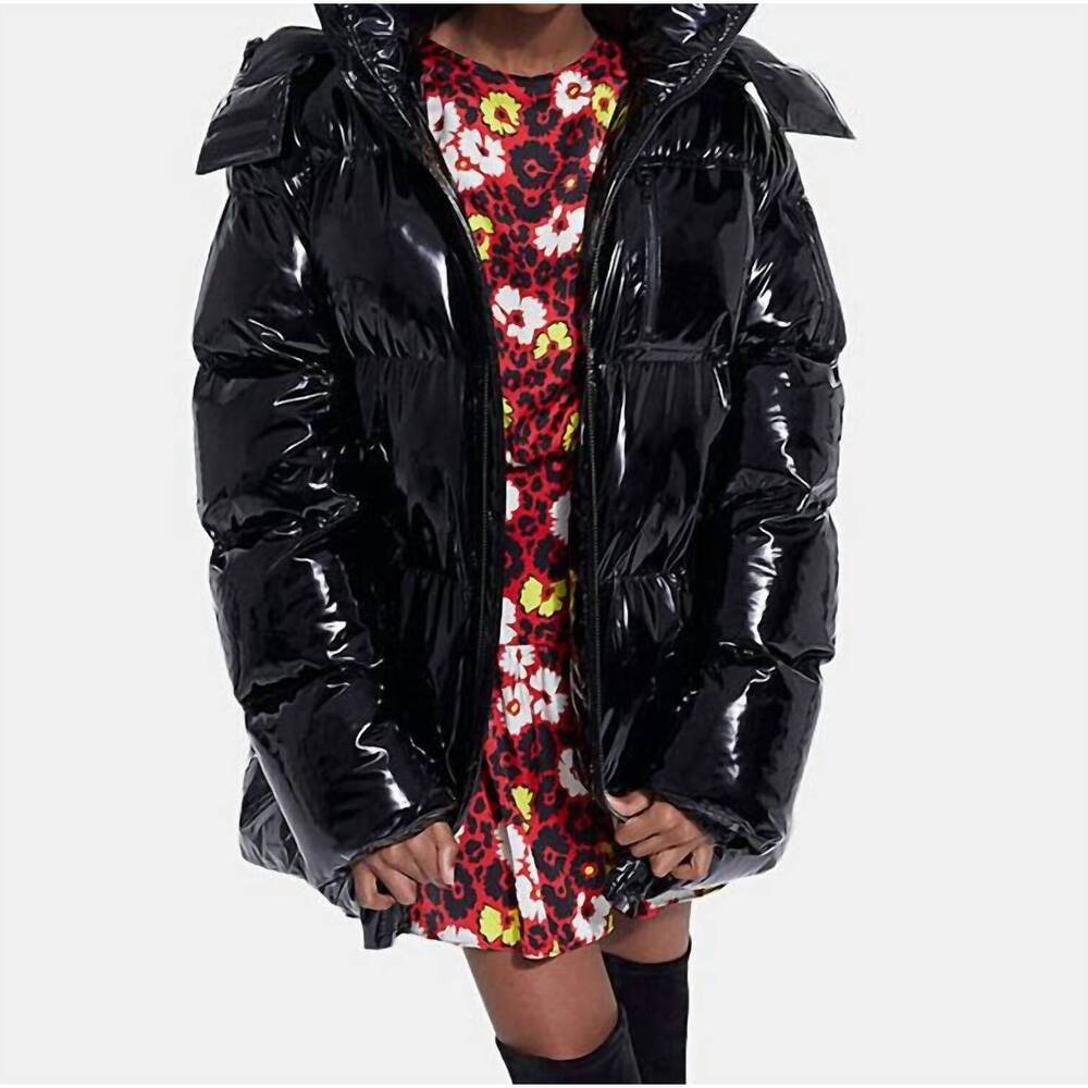 NEW THE KOOPLES puffer coat with hood in black